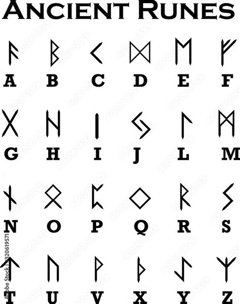 Pagan alphabet typeface